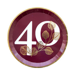 Mauve 40th Dinner Plates, Pack of 8