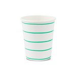 Clover Frenchie Striped 9 oz Cups, Pack of 8