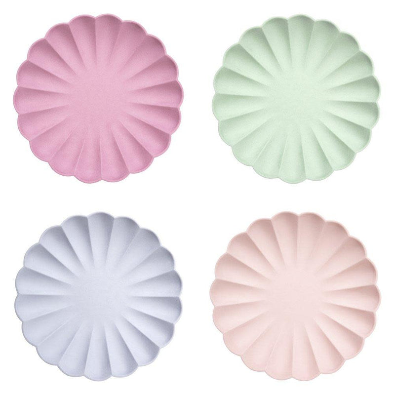 Multicolor Large Eco Plates, Assorted Pack of 8