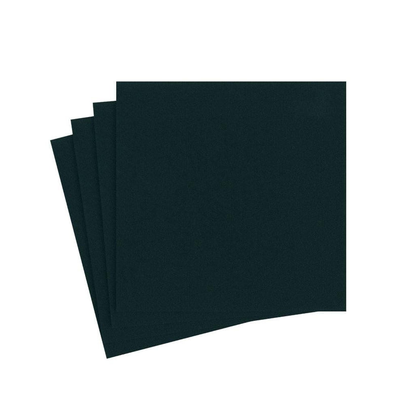 Paper Linen Solid Cocktail Napkins in Black - 15 Per Package 1