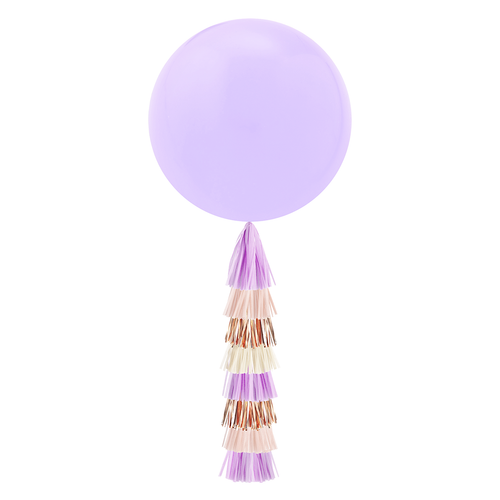 Jumbo Balloon & Tassel Tail - Lilac & Rose Gold