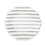 Ink Frenchie Striped Large Plates, Pack of 8