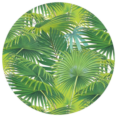 Palm Fronds Round Paper Placemats - 12 Per Package 1