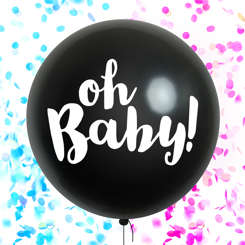 Gender Reveal - Oh Baby Jumbo Confetti Balloon Kit