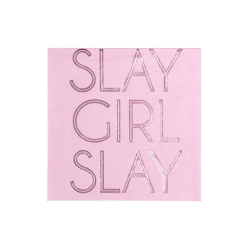 "Slay Girl Slay" Witty Cocktail Napkins, Pack of 20