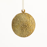Hammered Brass Circle Ornament
