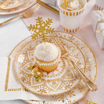 Golden Snowflake Small Plates (10 per pack)
