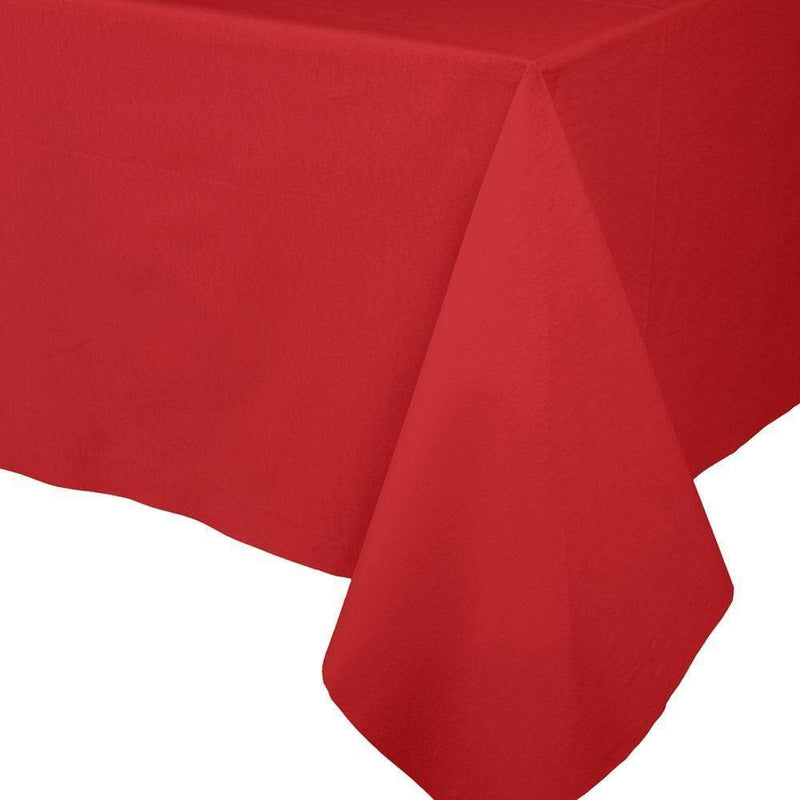 Paper Linen Solid Table Cover in Red - 1 Each 1