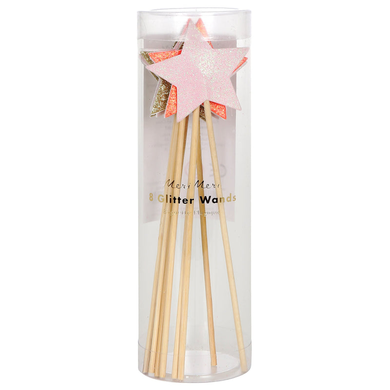 Glitter Star Wands, Pack of 8