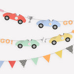 6' Race Cars Garland