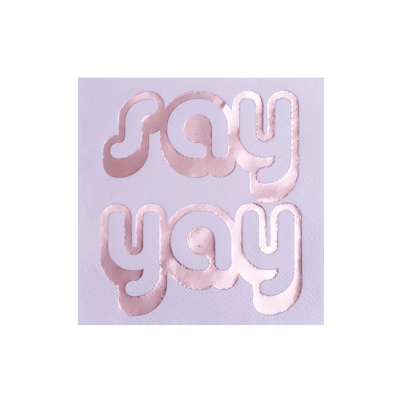 "Say Yay" Witty Cocktail Napkins, Pack of 20