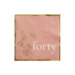 Blush 40th Cocktail Napkins, Pack of 20