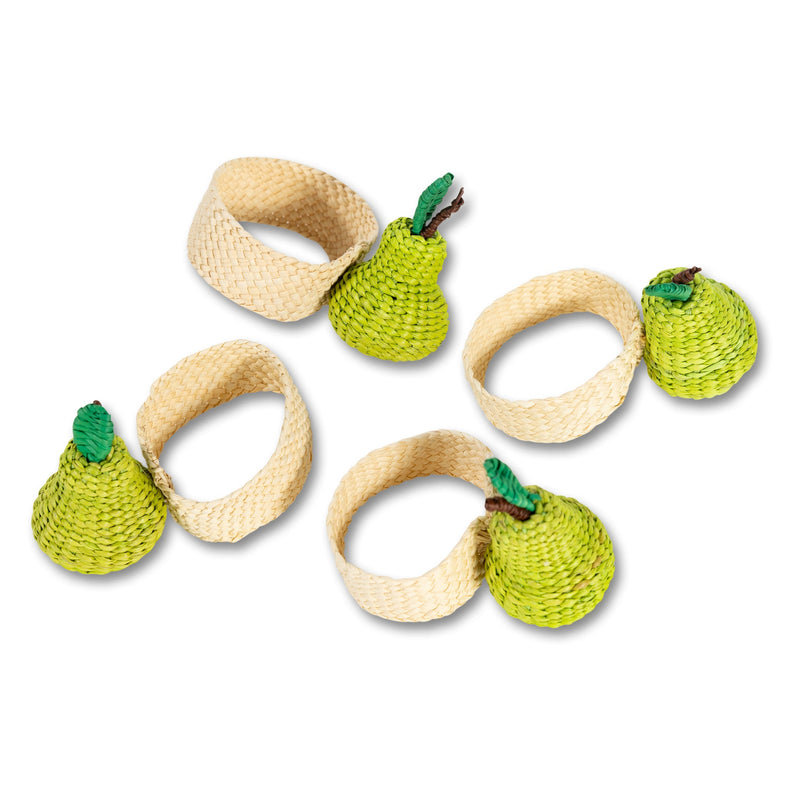 Raffia Napkin Ring - Pear