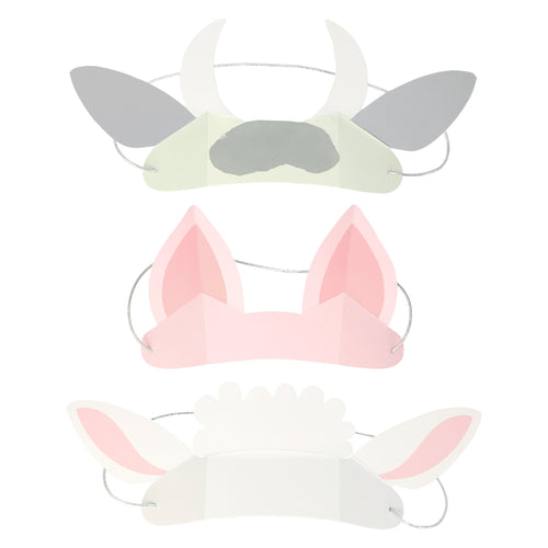 On The Farm Animal Ears, Pack of 8