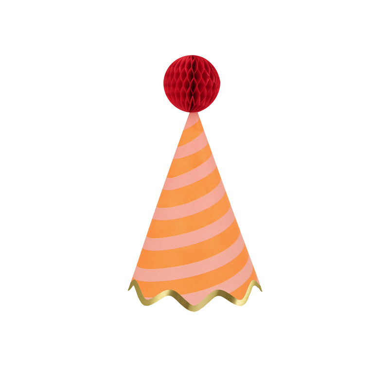 Stripe Party Hats, Pack of 8