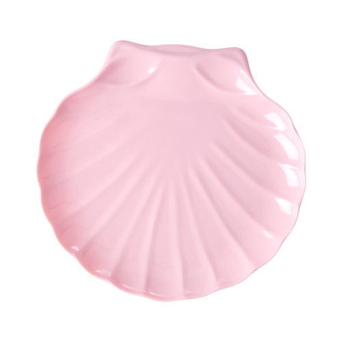 Melamine Plate in Sea Shell Shape - Ballet Slippers Pink - Large