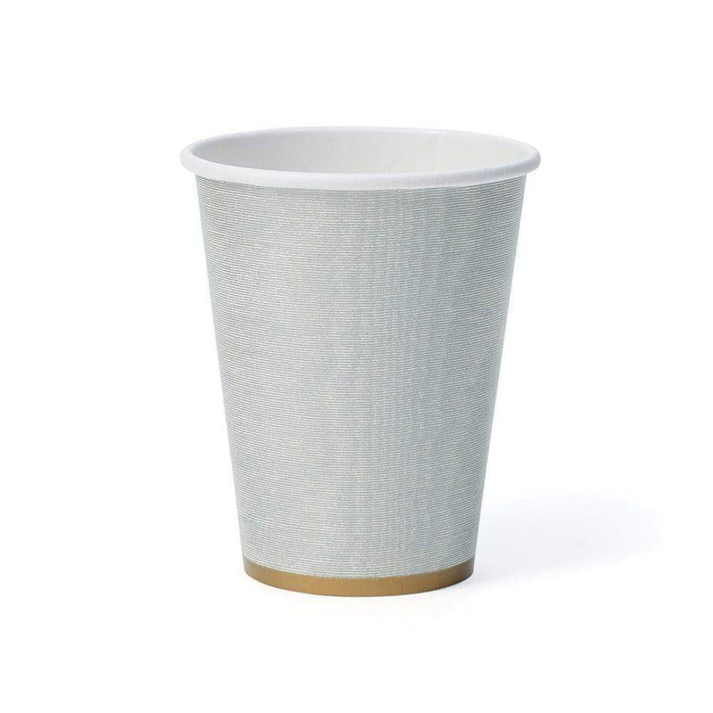 Moiré Paper Cups in Silver - 8 Per Package