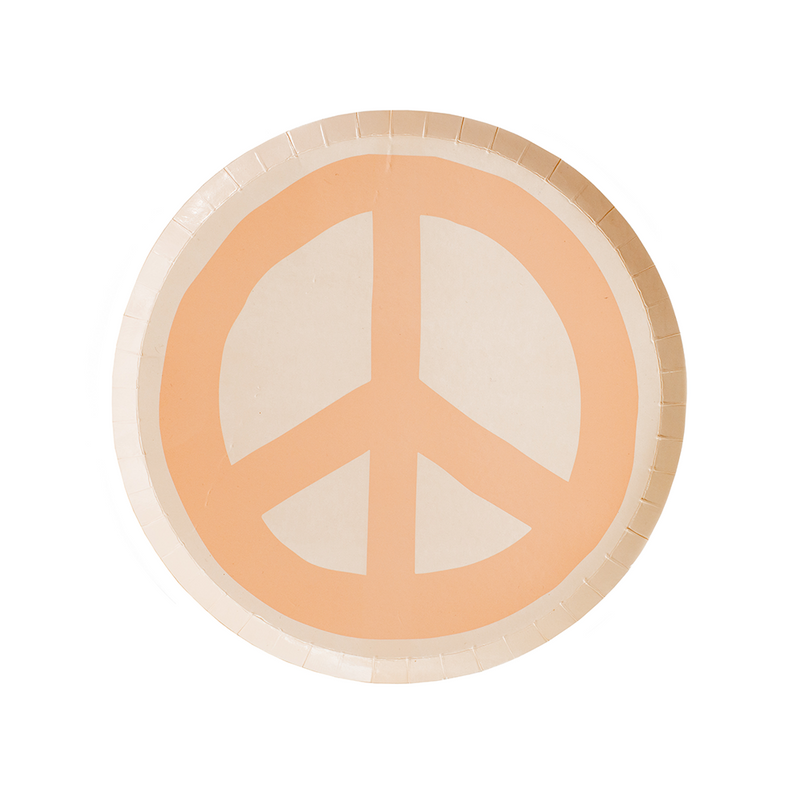 Peace & Love Peace Dessert Plates, Pack of 8