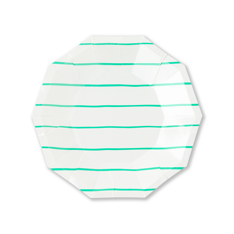 Clover Frenchie Striped Small Plates, Pack of 8