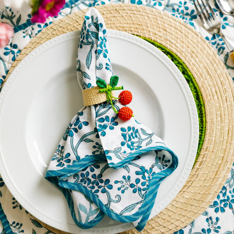 Raffia Napkin Ring - Cherry