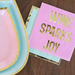 "Wine Sparks Joy" Witty Cocktail Napkins, Pack of 20