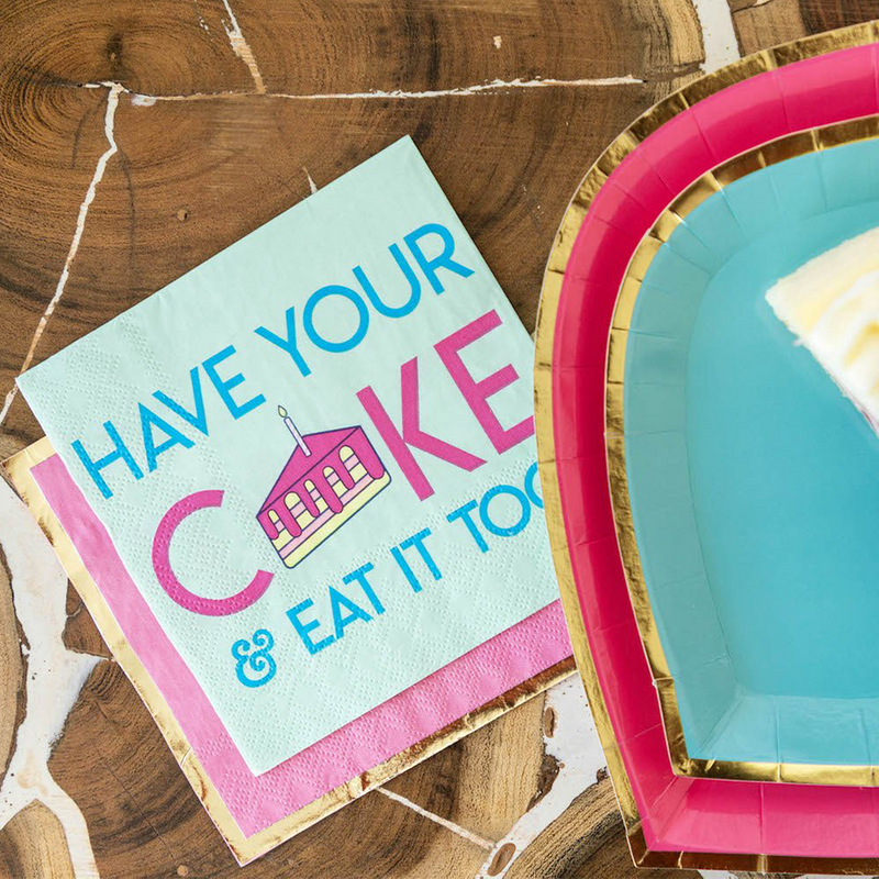 "Have Your Cake & Eat It Too" Witty Cocktail Napkins, Pack of 20
