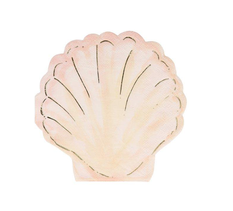 Watercolor Clam Shell Napkins