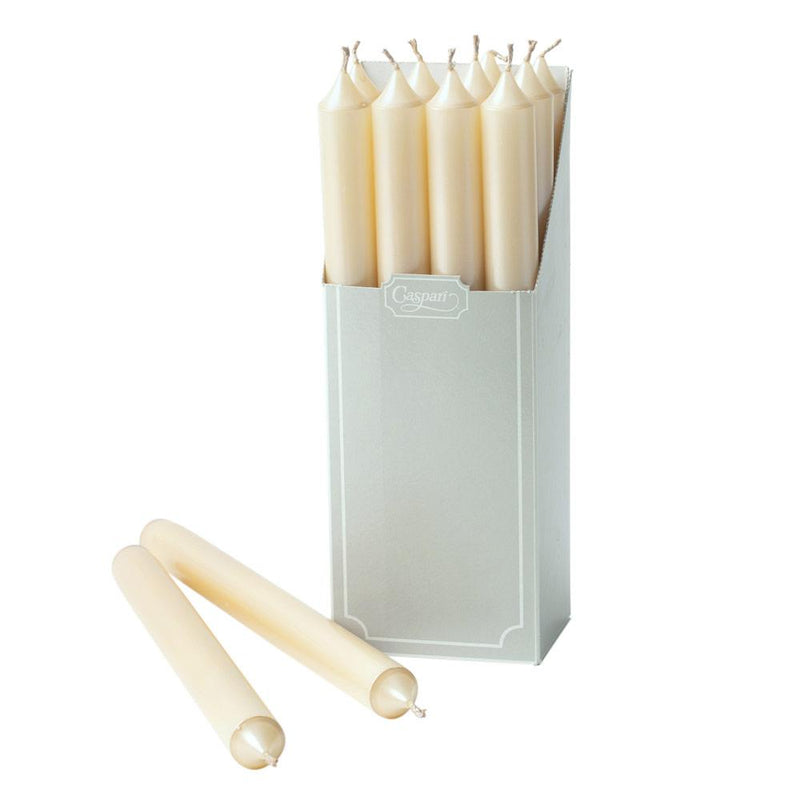 Straight Taper 10" Candles in Ivory Pearlescent - 12 Candles Per Box
