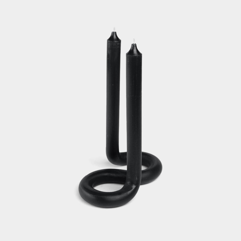 Twist Candle - Black (Pack of 3)