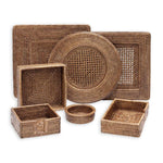 Rattan Round Plate Charger in Dark Natural - 1 Each 4