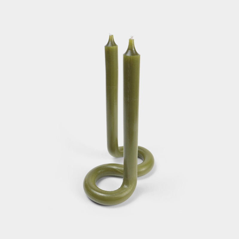 Twist Candle - Olive (Pack of 3)