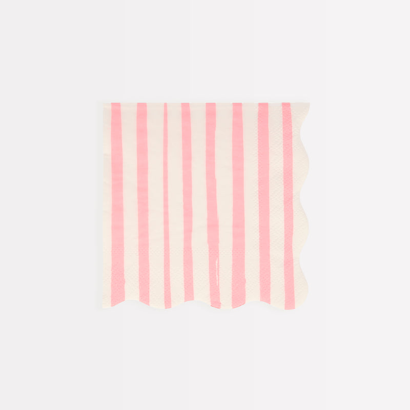 Pink Stripe Small Napkins