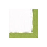 Linen Border Paper Cocktail Napkins in Green - 20 Per Package 3