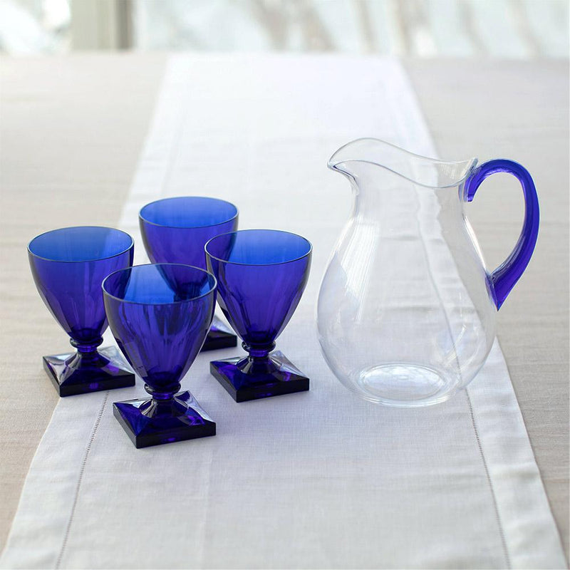 Acrylic Pitcher in Clear with Cobalt Handle - 1 Each 4