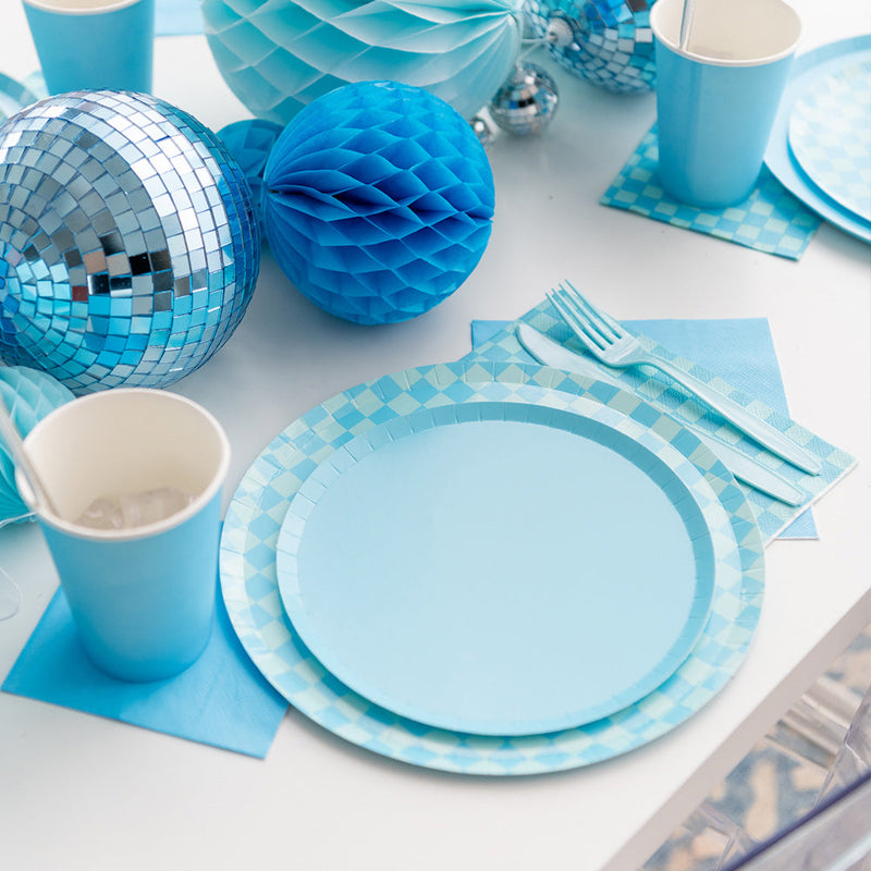 Check It! Out of the Blue Dinner Plates, Pack of 8