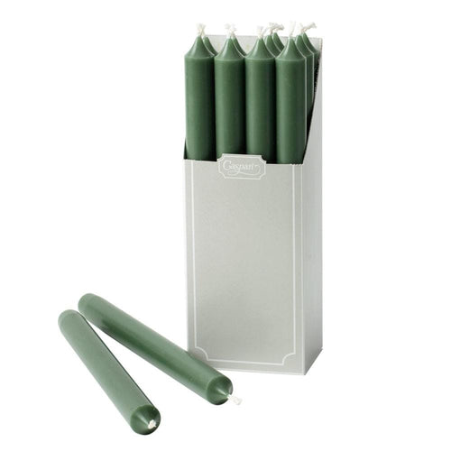 Straight Taper 10" Candles in Hunter Green - 12 Candles Per Box
