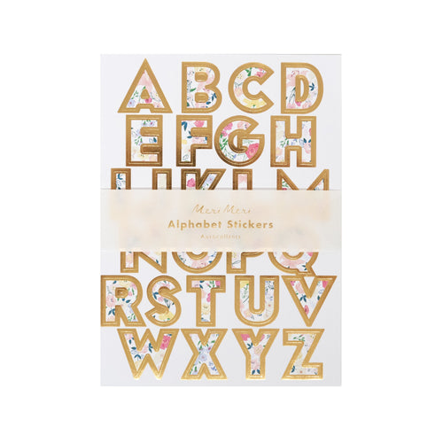 English Garden Alphabet Sticker Sheets, Pack of 10