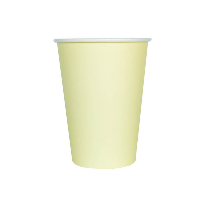 Shade Collection 12 oz. Cups, Lemon, Pack of 8