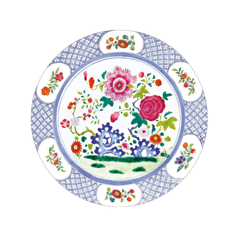 Floral Porcelain Salad & Dessert Plates - 8 Per Package