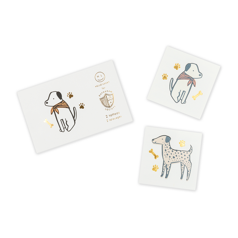 Bow Wow Temporary Tattoos, Pack of 2