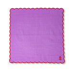 Icon Linen Napkins, Set of 4 - Lilac + Cherry