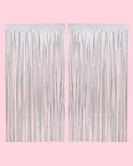 Silver Lining Curtain - matte silver foil curtain