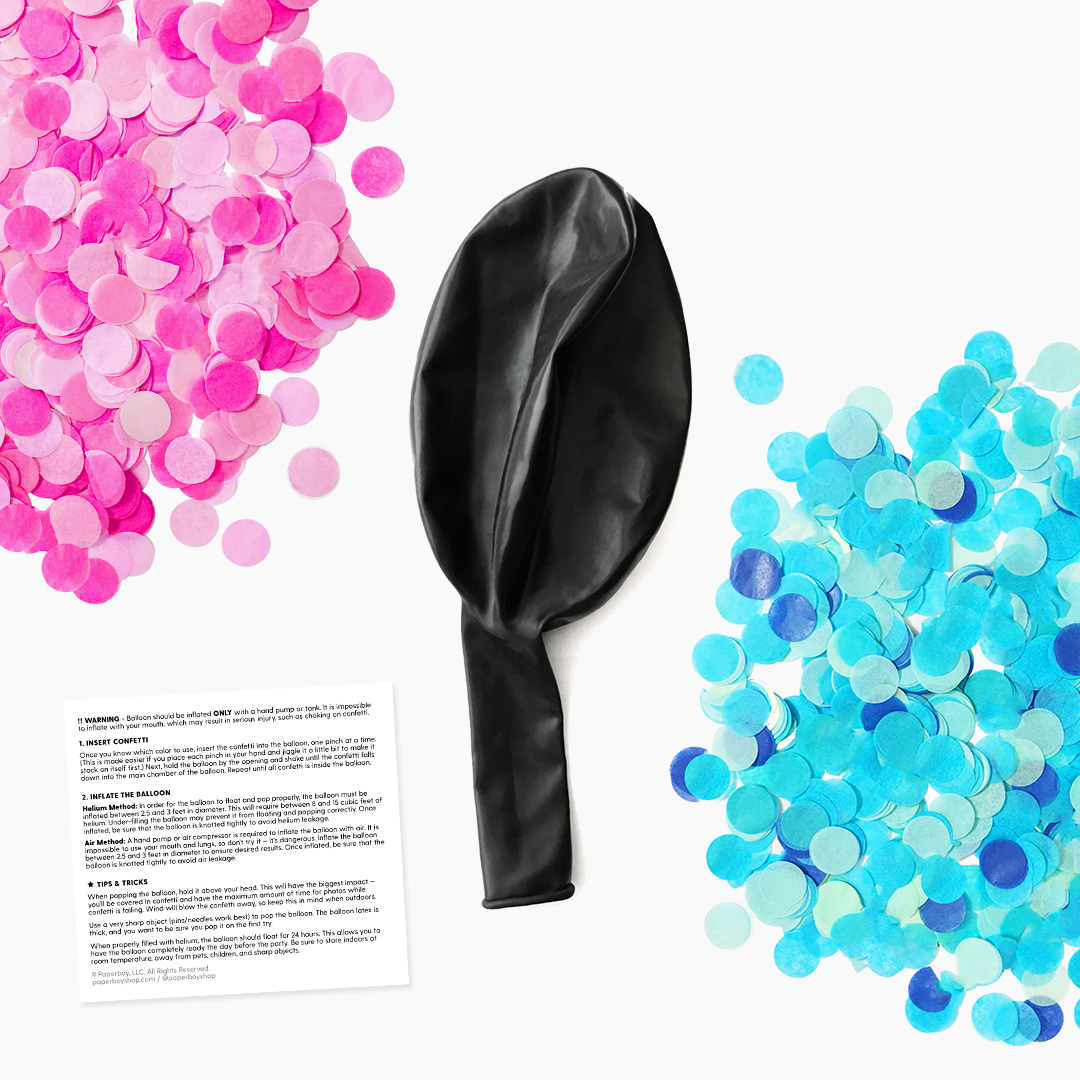 Gender Reveal Confetti Ballon Kit – purelivingshop
