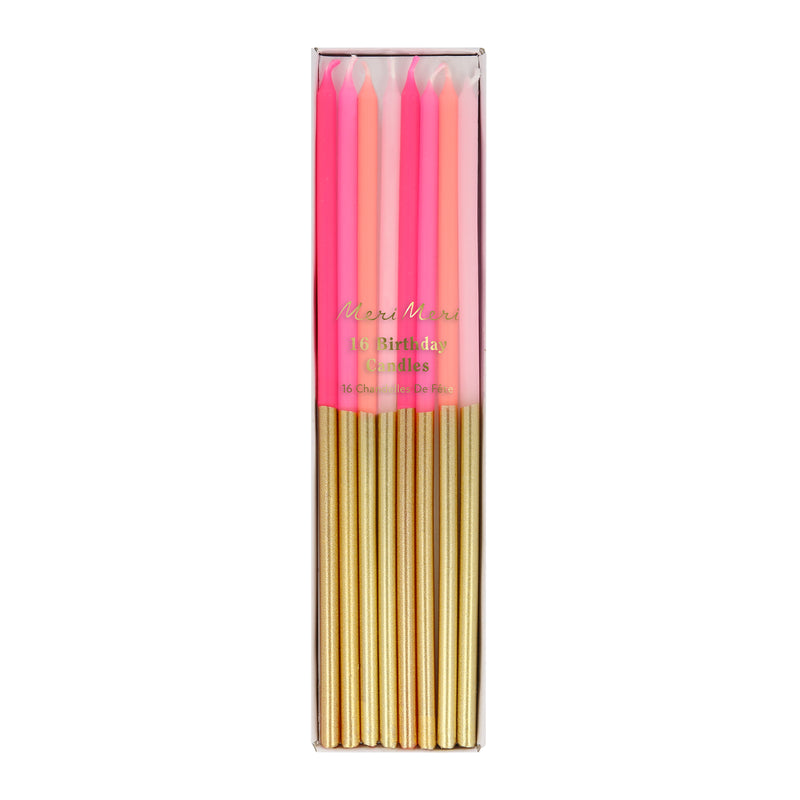 Gold Dipped Pink Mix Candles