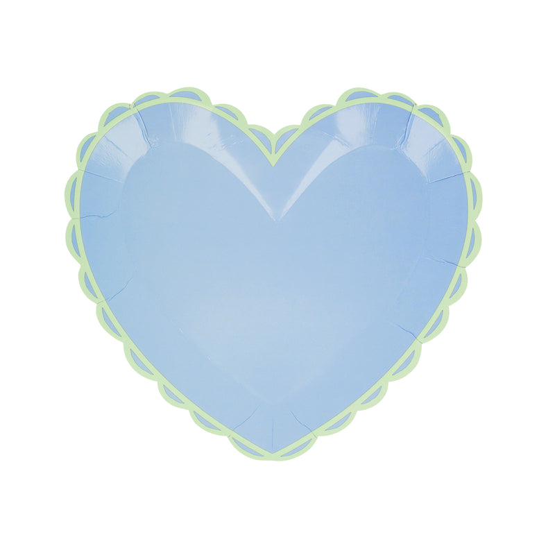 Pastel Heart Small Plates, Pack of 8
