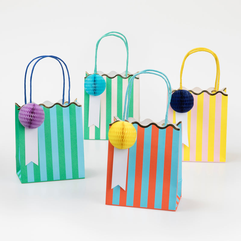 Stripe Party Bags, Pack of 8