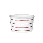 Rose Gold Frenchie Striped Treat Cups, Pack of 8
